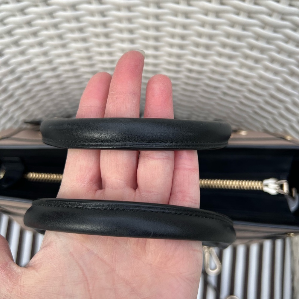 Coach Colorblock EXOTIC SWAGGER Satchel Python STONE Black White 36496 - Picture 7 of 16